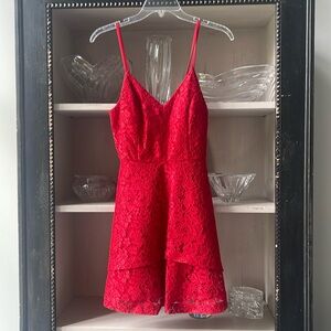 Red Lace dress by Speechless, size 3. ❤️Great for V-Day! In excellent condition!